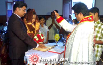 Savio Nimy Wedding Blessings Photo